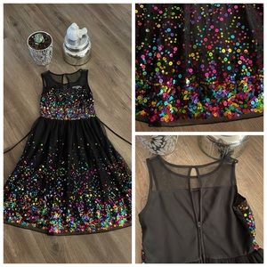 Speechless Girls Dress, Girls Sequin Illusion